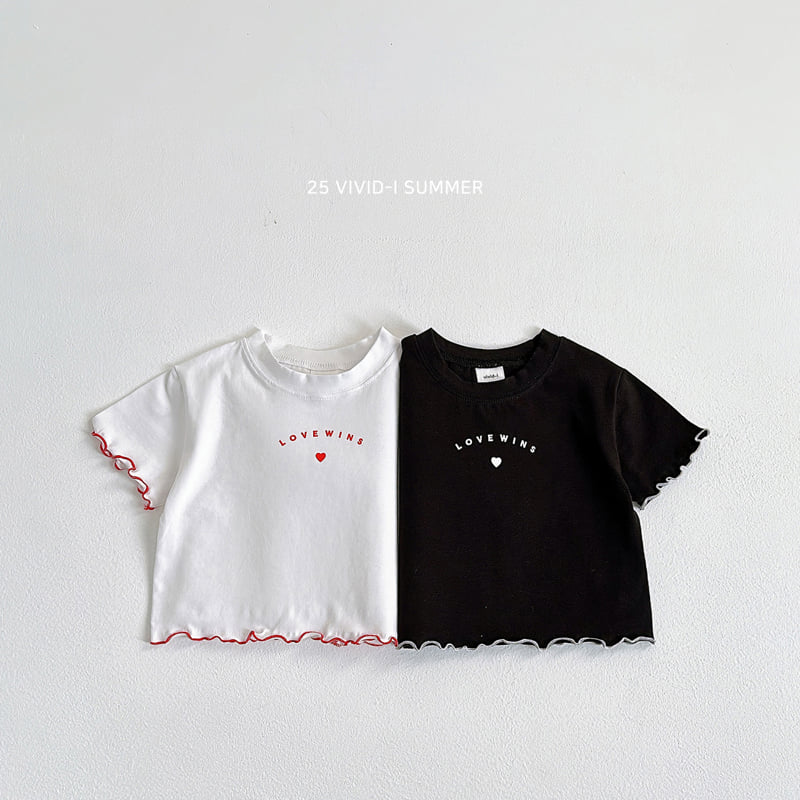 Vivid I - Korean Children Fashion - #magicofchildhood - Love Crop Loose Tee