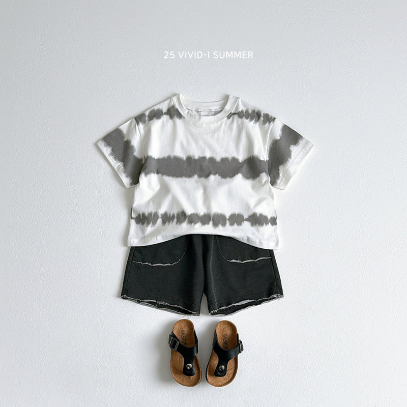 Vivid I - Korean Children Fashion - #magicofchildhood - Tie Water Printed Tee - 8