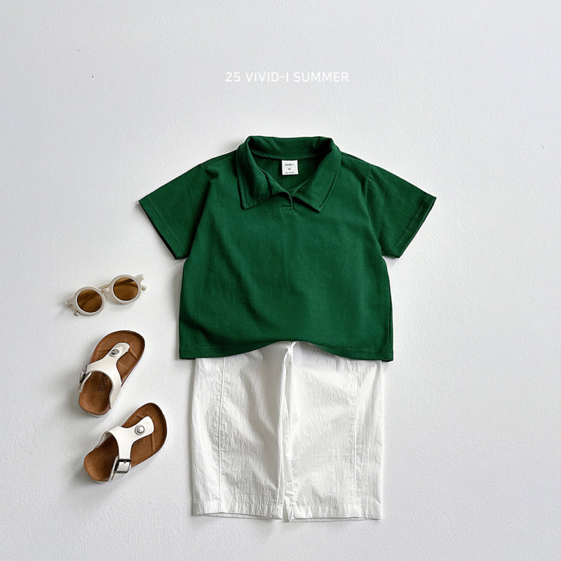 Vivid I - Korean Children Fashion - #magicofchildhood - Basic Collar Tee - 9
