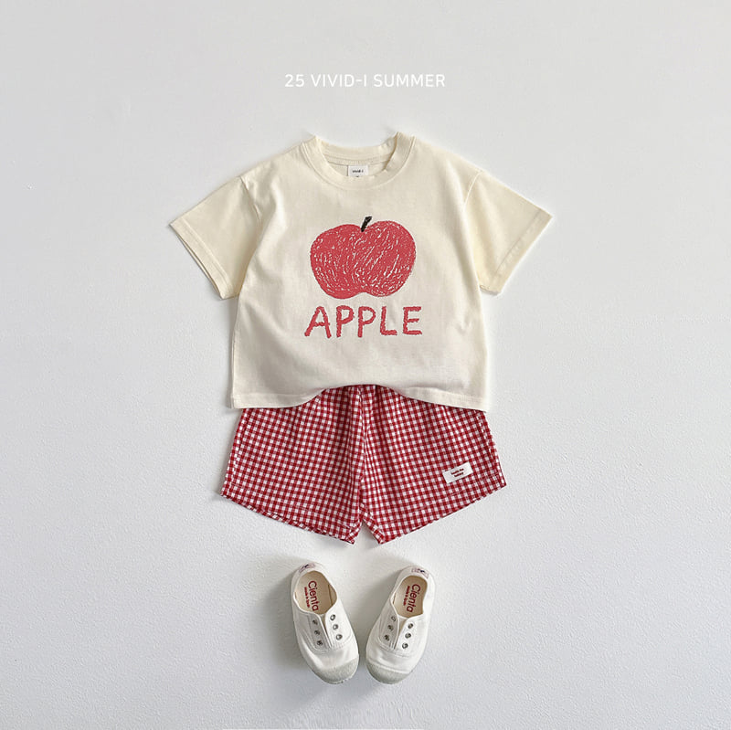 Vivid I - Korean Children Fashion - #magicofchildhood - Sketch Fruit Check Set - 8