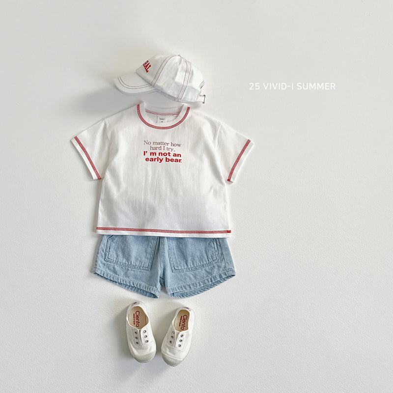 Vivid I - Korean Children Fashion - #minifashionista - Slub Denim Shorts - 12