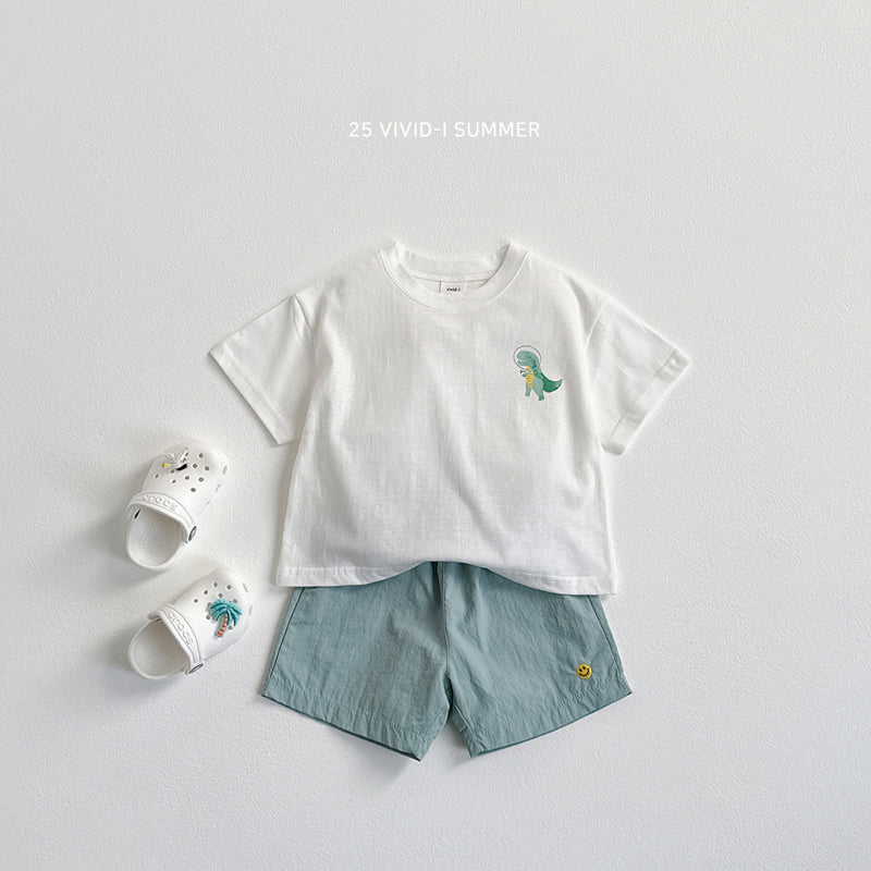 Vivid I - Korean Children Fashion - #minifashionista - Space Dino Short Sleeve Tee - 5