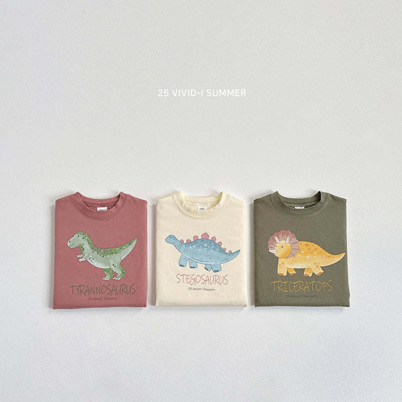 Vivid I - Korean Children Fashion - #minifashionista - Dino Short Sleeve Tee - 3