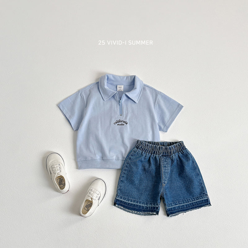 Vivid I - Korean Children Fashion - #minifashionista - Collar Anorak Short Sleeve Tee - 10