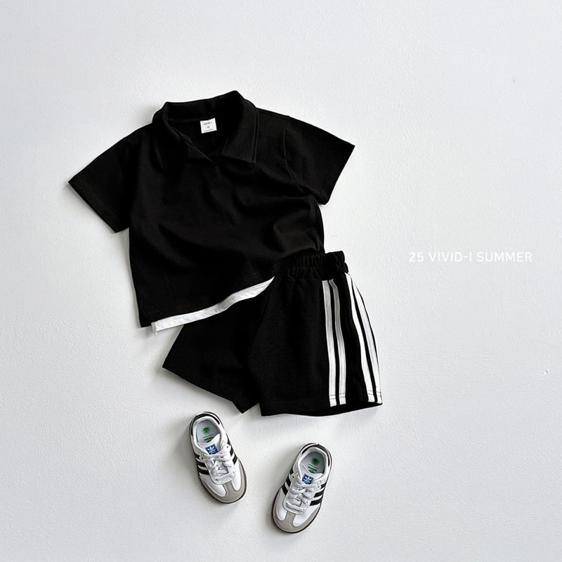 Vivid I - Korean Children Fashion - #minifashionista - Pique Line Pants - 9