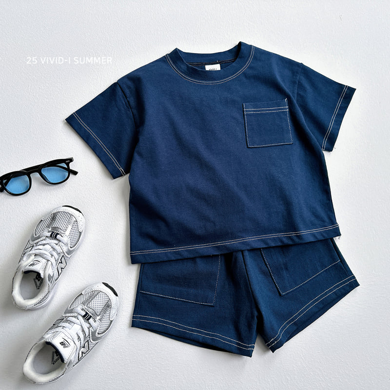 Vivid I - Korean Children Fashion - #minifashionista - Pocket Stitch Short Sleeve Tee - 8