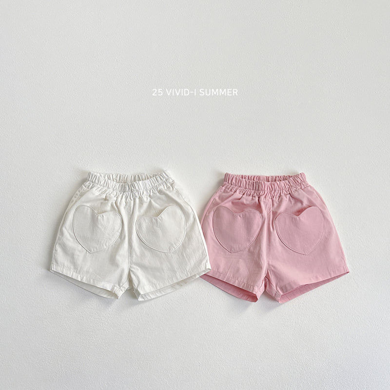 Vivid I - Korean Children Fashion - #minifashionista - Heart Pocket Shorts