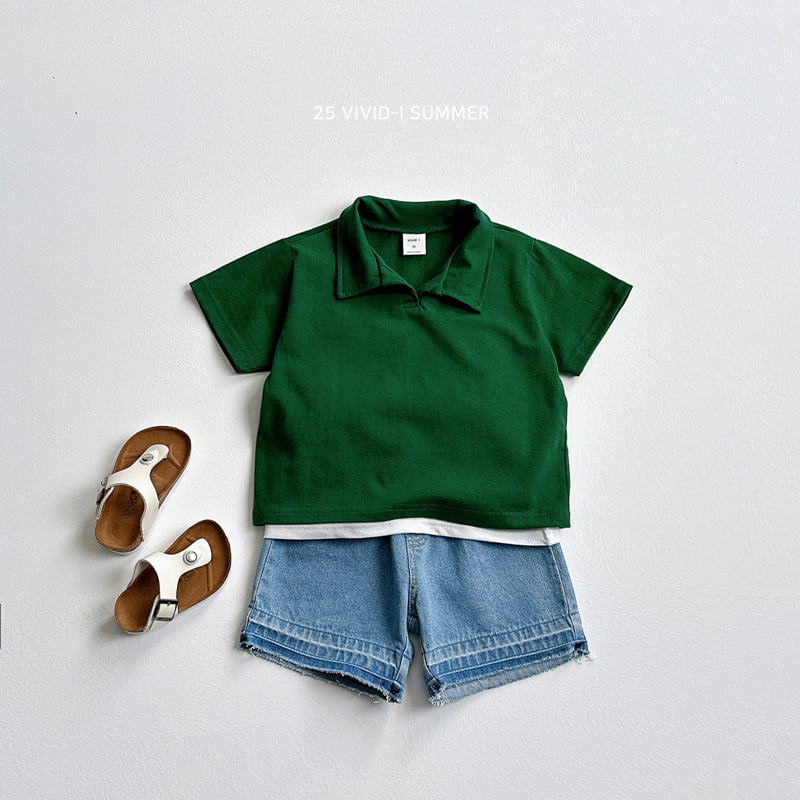Vivid I - Korean Children Fashion - #minifashionista - Basic Collar Tee - 10