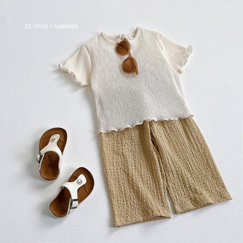 Vivid I - Korean Children Fashion - #minifashionista - Crinkle Wide Pants - 8