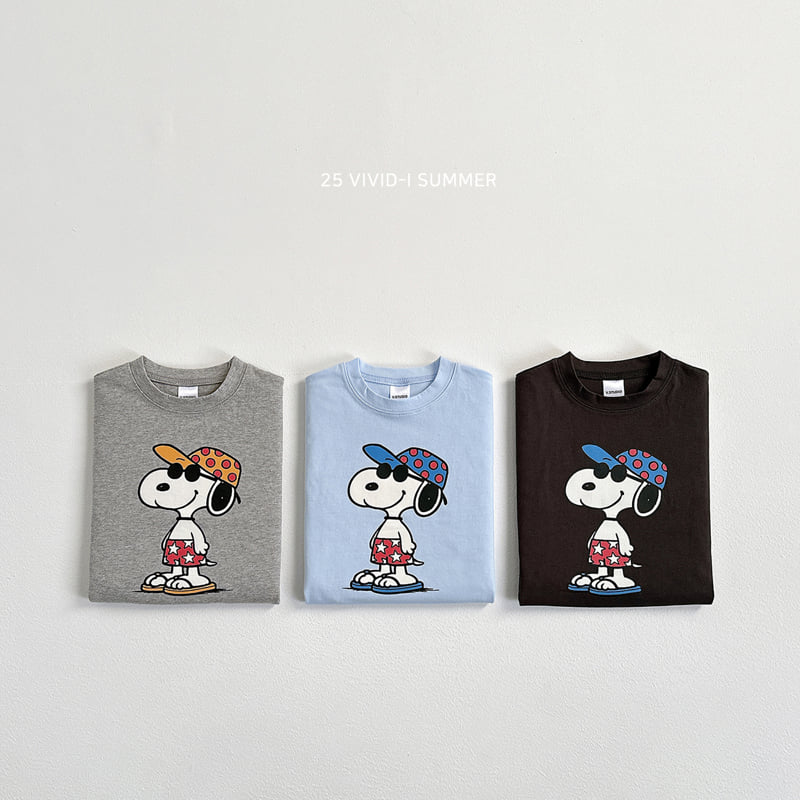 Vivid I - Korean Children Fashion - #prettylittlegirls - Beach Puppy Short Sleeve Tee - 3