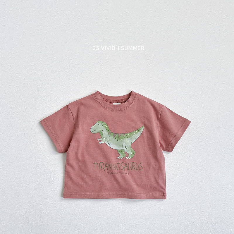 Vivid I - Korean Children Fashion - #minifashionista - Dino Short Sleeve Tee - 4