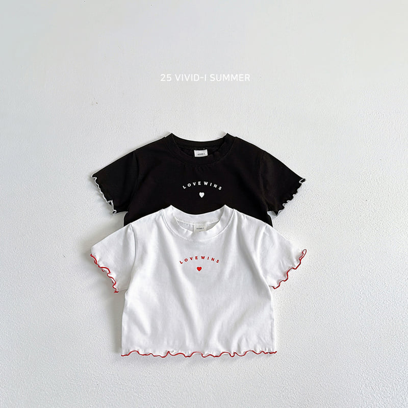 Vivid I - Korean Children Fashion - #prettylittlegirls - Love Crop Loose Tee - 3
