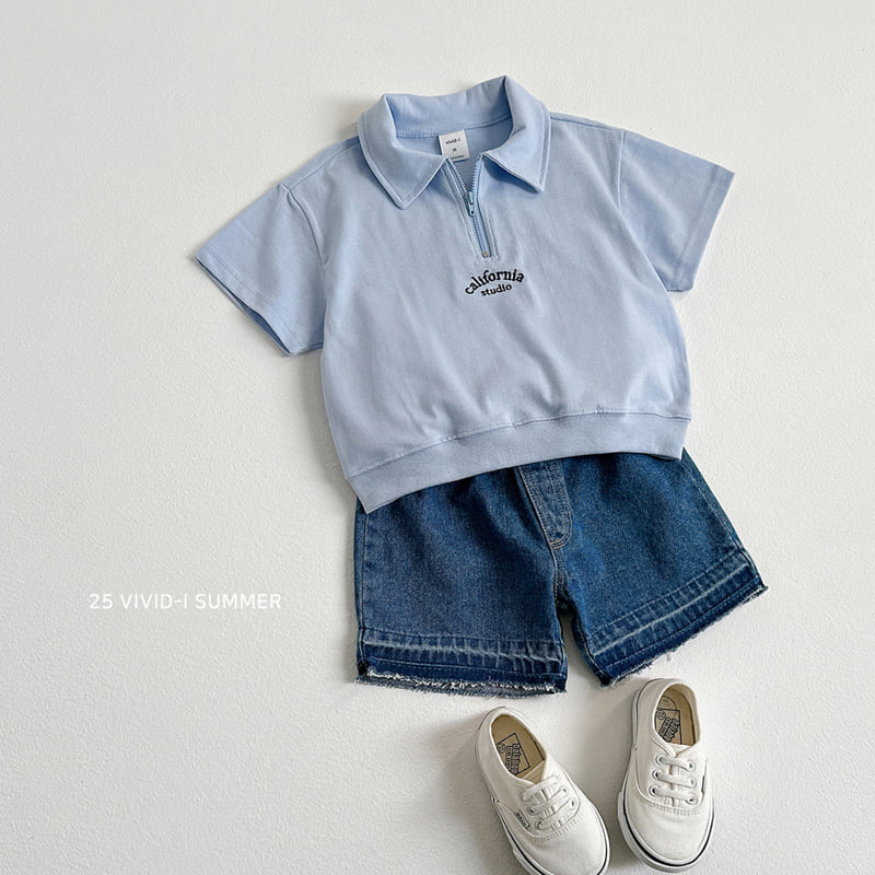 Vivid I - Korean Children Fashion - #prettylittlegirls - Collar Anorak Short Sleeve Tee - 11