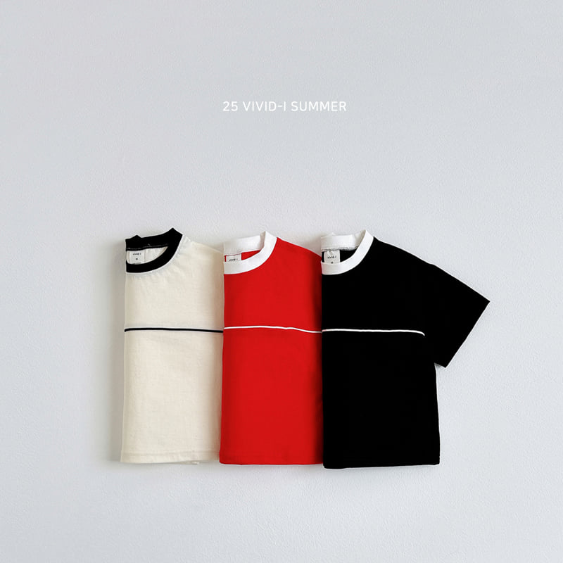 Vivid I - Korean Children Fashion - #prettylittlegirls - Piping Cut Tee