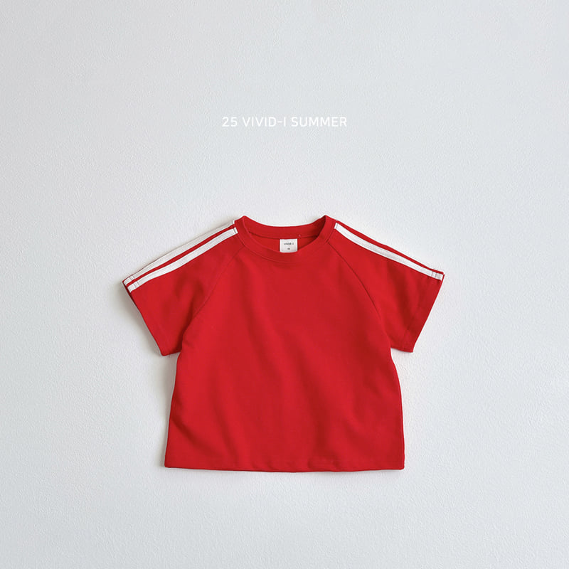 Vivid I - Korean Children Fashion - #prettylittlegirls - Pique Line Short Sleeve Tee - 5