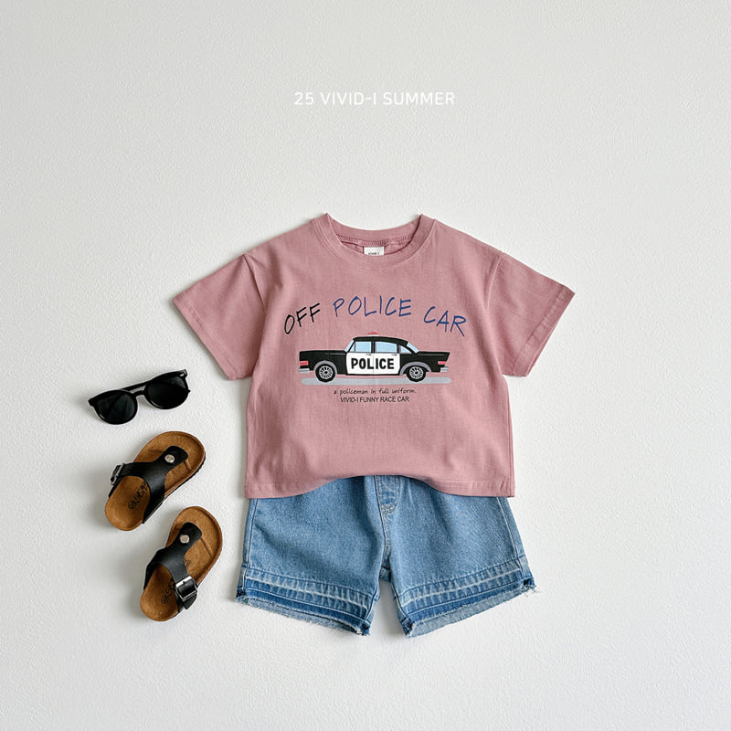 Vivid I - Korean Children Fashion - #prettylittlegirls - Car Print Short Sleeve Tee - 7