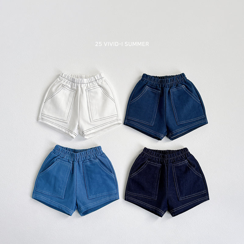 Vivid I - Korean Children Fashion - #prettylittlegirls - Stretch Pocket Shorts