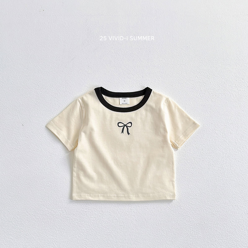 Vivid I - Korean Children Fashion - #prettylittlegirls - Ribbon Ringer Tee - 6