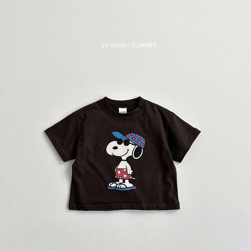 Vivid I - Korean Children Fashion - #stylishchildhood - Beach Puppy Short Sleeve Tee - 6