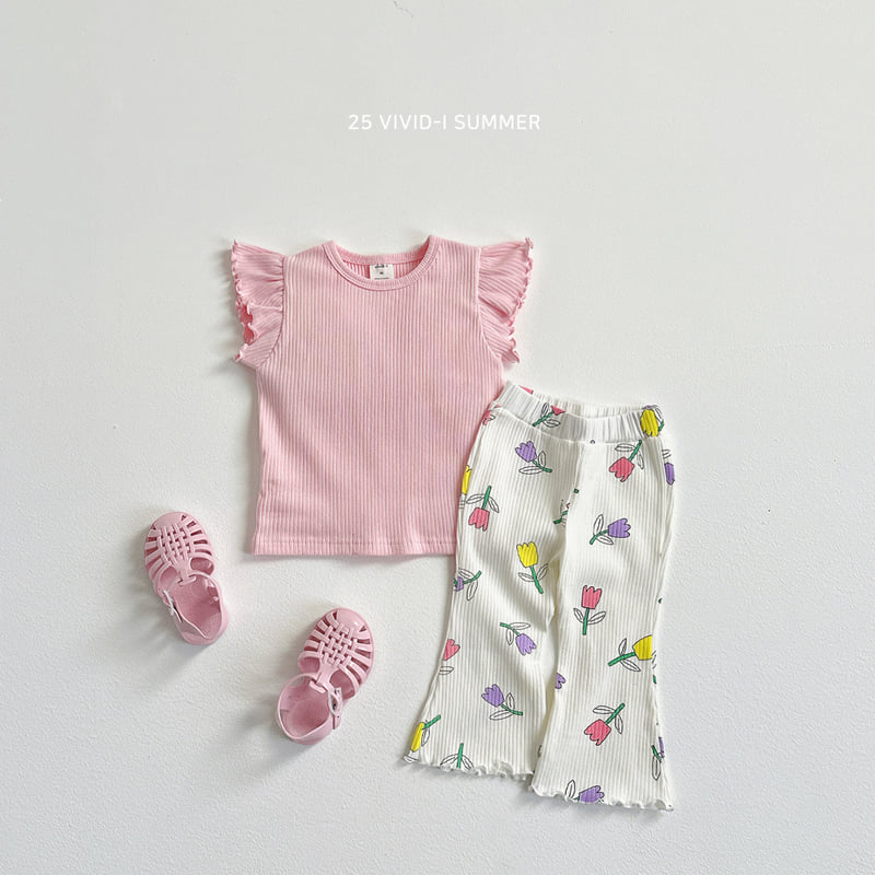 Vivid I - Korean Children Fashion - #stylishchildhood - Princess Frill Sleeveless Tee - 10