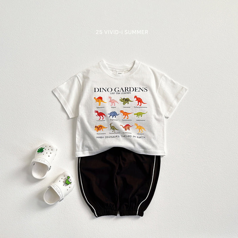 Vivid I - Korean Children Fashion - #stylishchildhood - Mini Dino Short Sleeve Tee - 6
