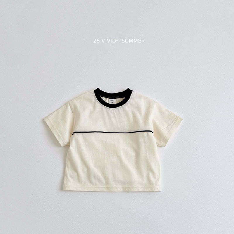 Vivid I - Korean Children Fashion - #toddlerclothing - Piping Cut Tee - 4