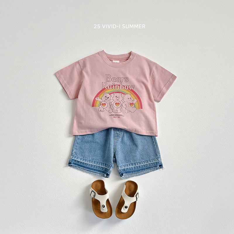 Vivid I - Korean Children Fashion - #stylishchildhood - Rainbow Bear Friends Tee - 7