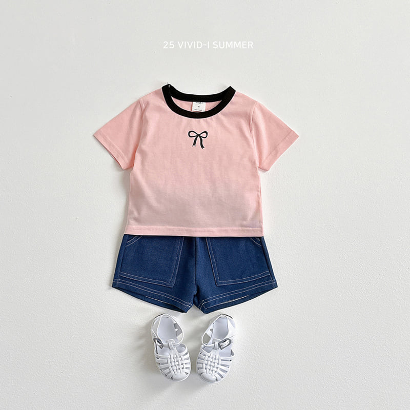 Vivid I - Korean Children Fashion - #stylishchildhood - Ribbon Ringer Tee - 9