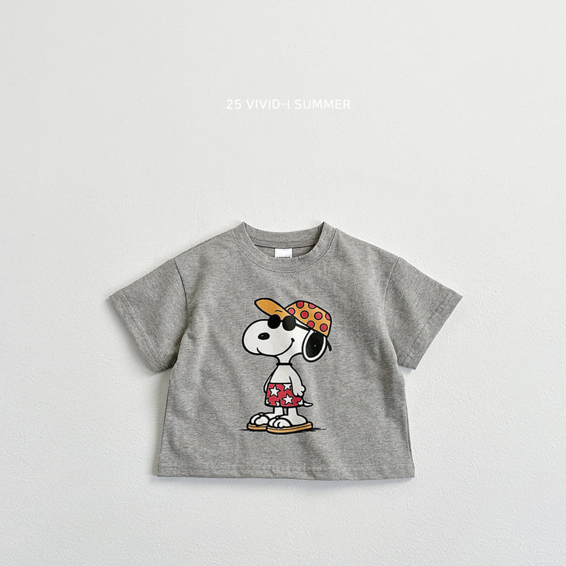 Vivid I - Korean Children Fashion - #prettylittlegirls - Beach Puppy Short Sleeve Tee - 4