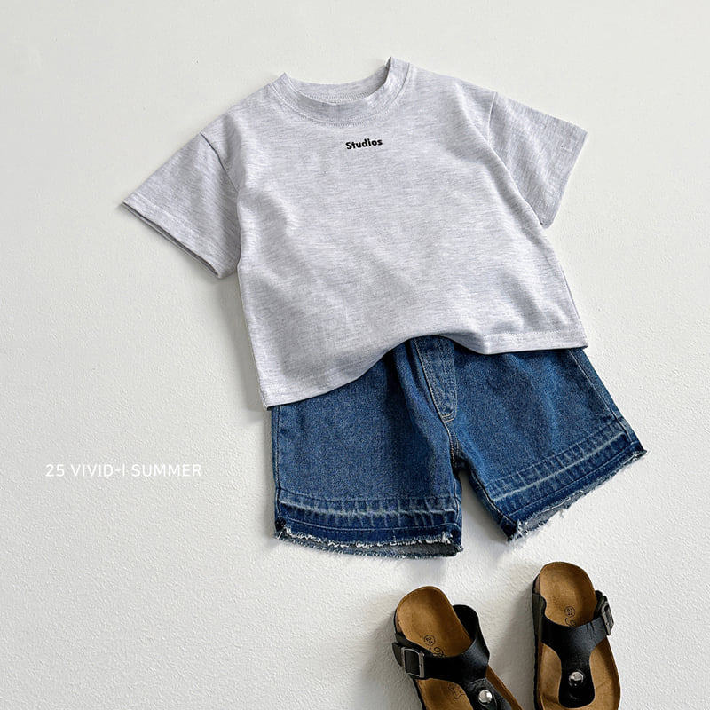 Vivid I - Korean Children Fashion - #todddlerfashion - Lettering Embroidery Point Tee - 10