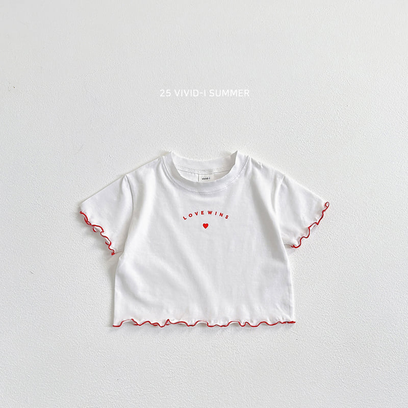 Vivid I - Korean Children Fashion - #prettylittlegirls - Love Crop Loose Tee - 4