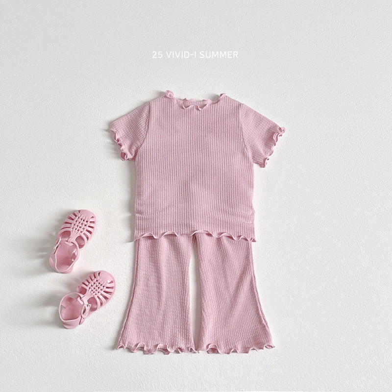 Vivid I - Korean Children Fashion - #todddlerfashion - Soap Ribbed Bootscut Pants - 9