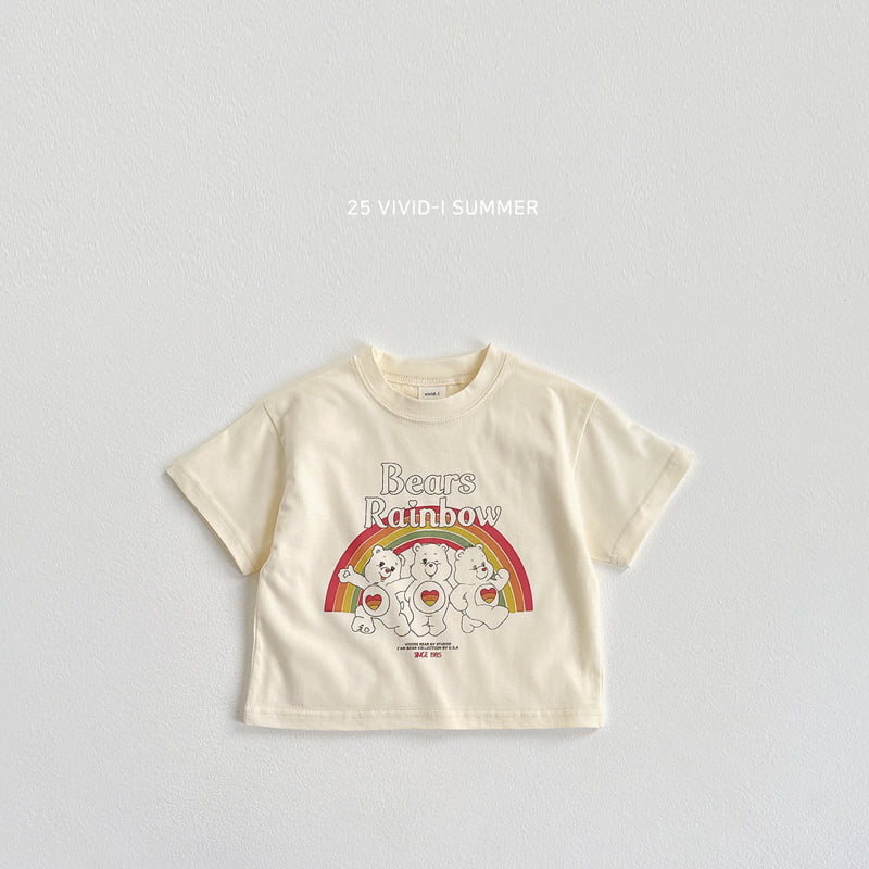 Vivid I - Korean Children Fashion - #todddlerfashion - Rainbow Bear Friends Tee - 5