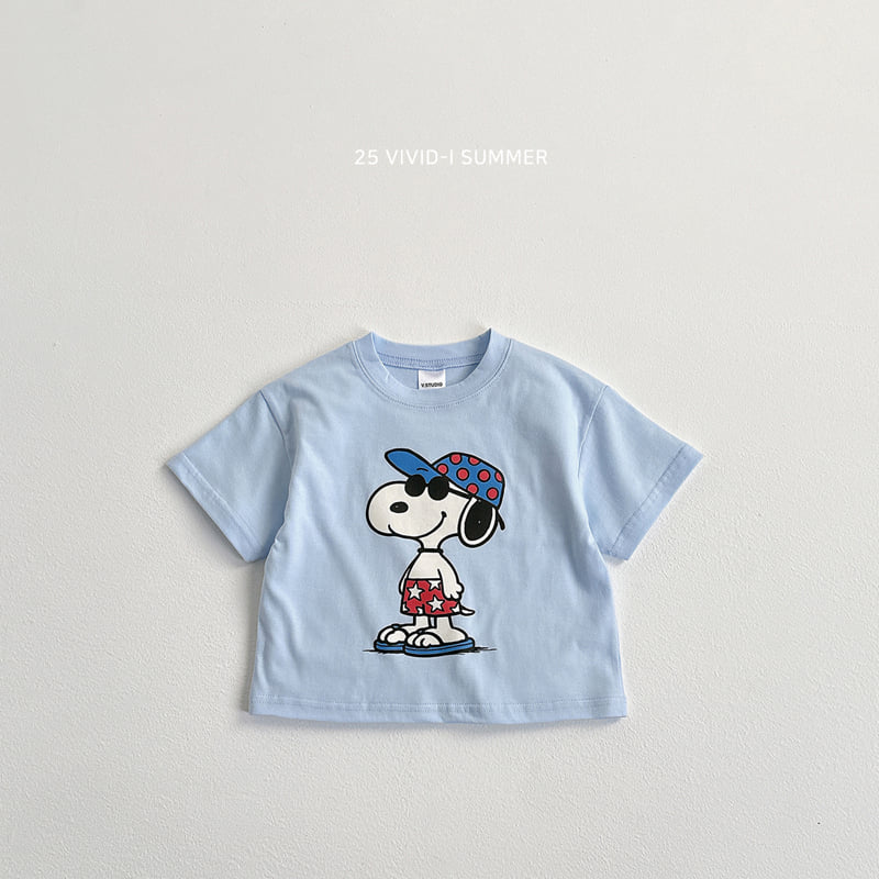 Vivid I - Korean Children Fashion - #toddlerclothing - Beach Puppy Short Sleeve Tee - 5