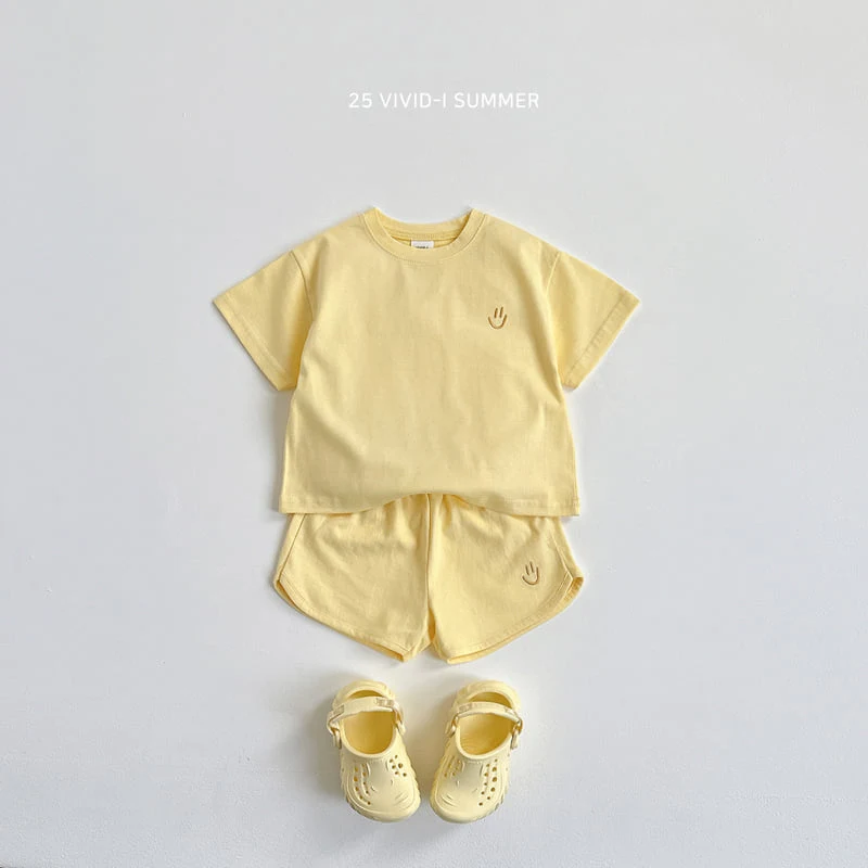 Vivid I - Korean Children Fashion - #toddlerclothing - Face Embroidery Shorts - 10