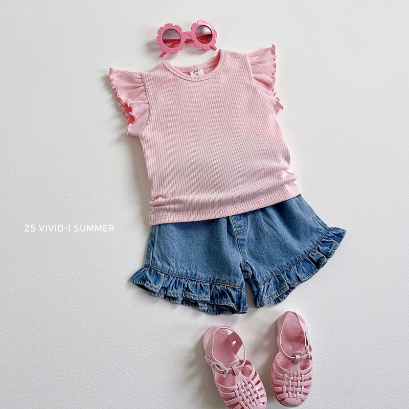 Vivid I - Korean Children Fashion - #toddlerclothing - Princess Frill Sleeveless Tee - 9