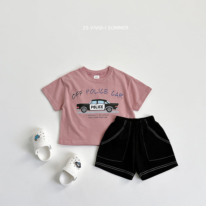 Vivid I - Korean Children Fashion - #toddlerclothing - Car Print Short Sleeve Tee - 9