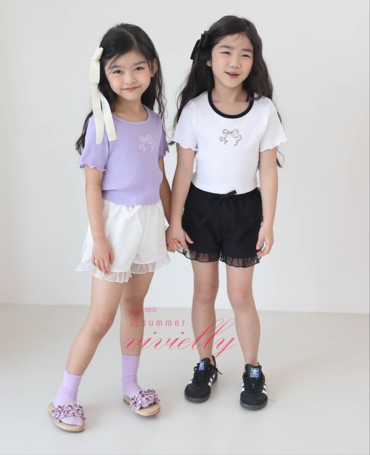 Vivielly - Korean Children Fashion - #Kfashion4kids - Anna Back Ribbon Tee - 3