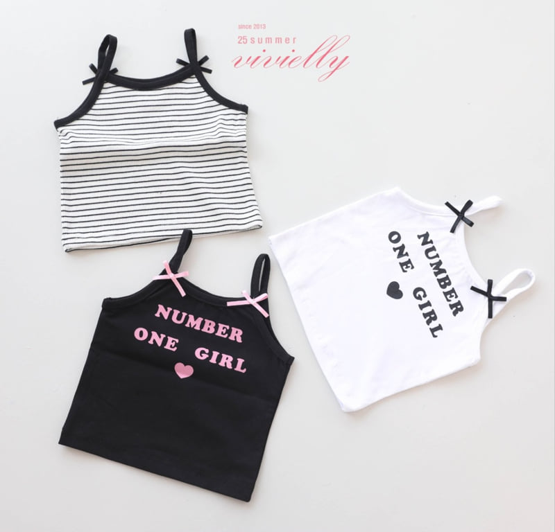 Vivielly - Korean Children Fashion - #Kfashion4kids - Number Ribbon Sleeveless - 11