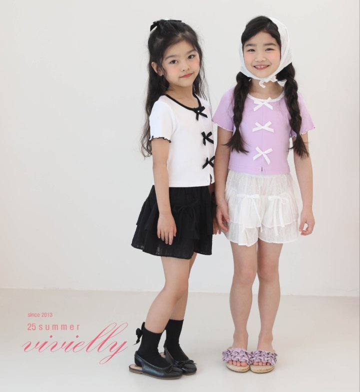 Vivielly - Korean Children Fashion - #childofig - Jay Ribbon Tee - 8