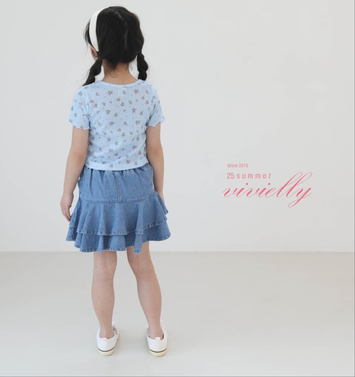 Vivielly - Korean Children Fashion - #childrensboutique - Rose Eyelet Tee
