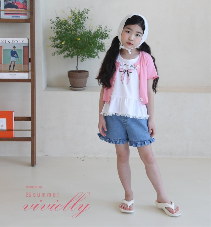 Vivielly - Korean Children Fashion - #childrensboutique - Romi Frill Sleeveless - 2