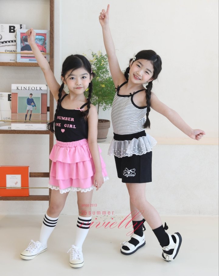 Vivielly - Korean Children Fashion - #childofig - Number Ribbon Sleeveless - 4