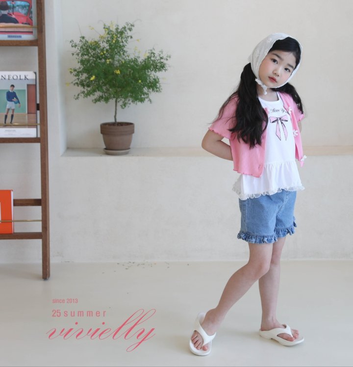 Vivielly - Korean Children Fashion - #designkidswear - Romi Frill Sleeveless - 4