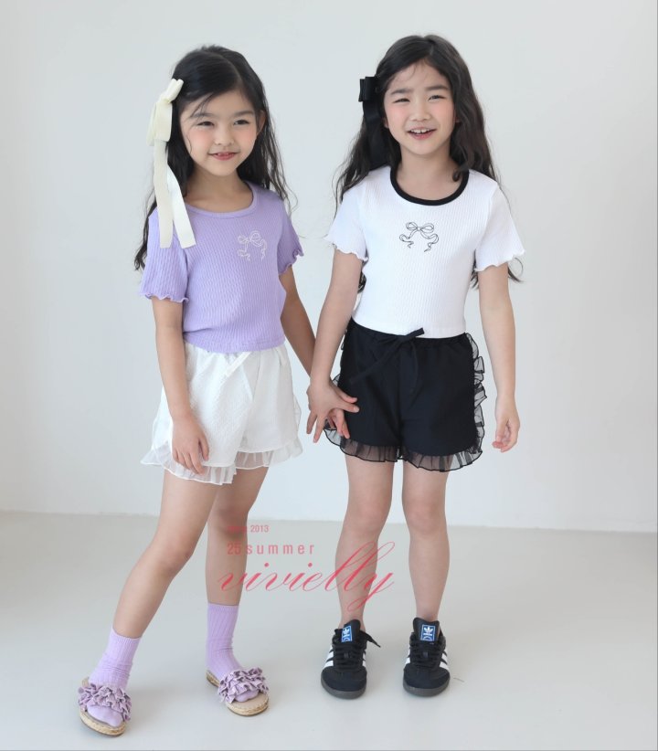 Vivielly - Korean Children Fashion - #discoveringself - Organza Frill Pants - 8