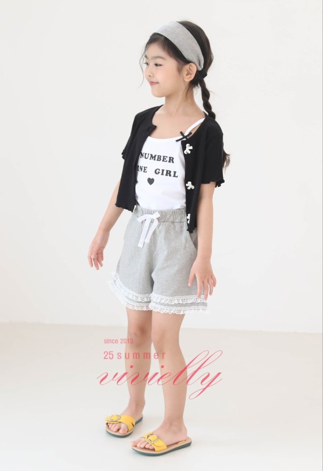 Vivielly - Korean Children Fashion - #fashionkids - Number Ribbon Sleeveless - 7