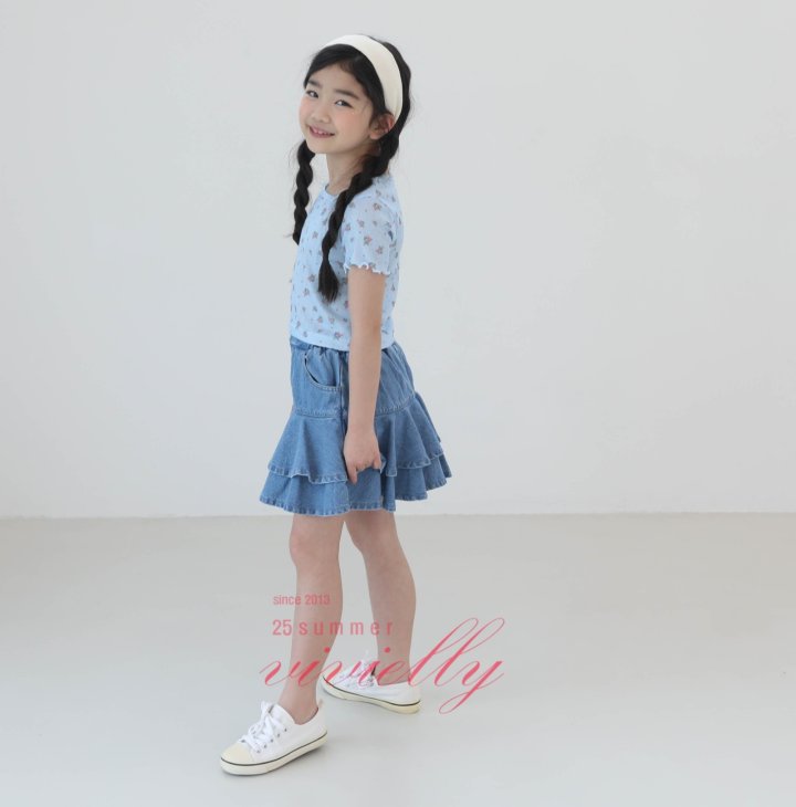 Vivielly - Korean Children Fashion - #kidsshorts - Rose Eyelet Tee - 5