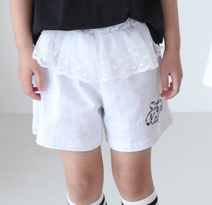 Vivielly - Korean Children Fashion - #kidsshorts - Honey Lace Pants - 2