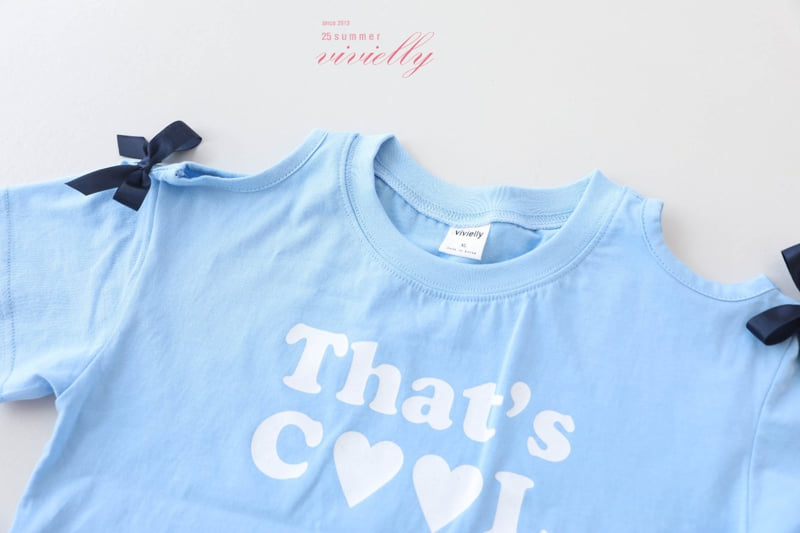 Vivielly - Korean Children Fashion - #kidsshorts - Cool Ribbon Tee - 11
