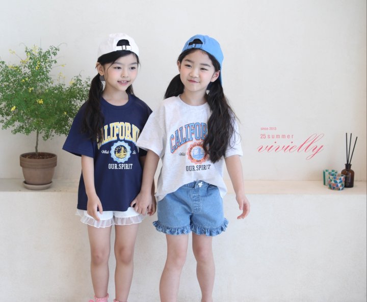 Vivielly - Korean Children Fashion - #kidsshorts - California Tee - 9